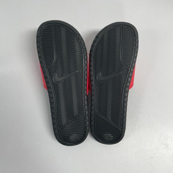 Nike Benassi JDI 343880 605 Size 14 Men Red Orbit Black Slide Sandal Slippers
